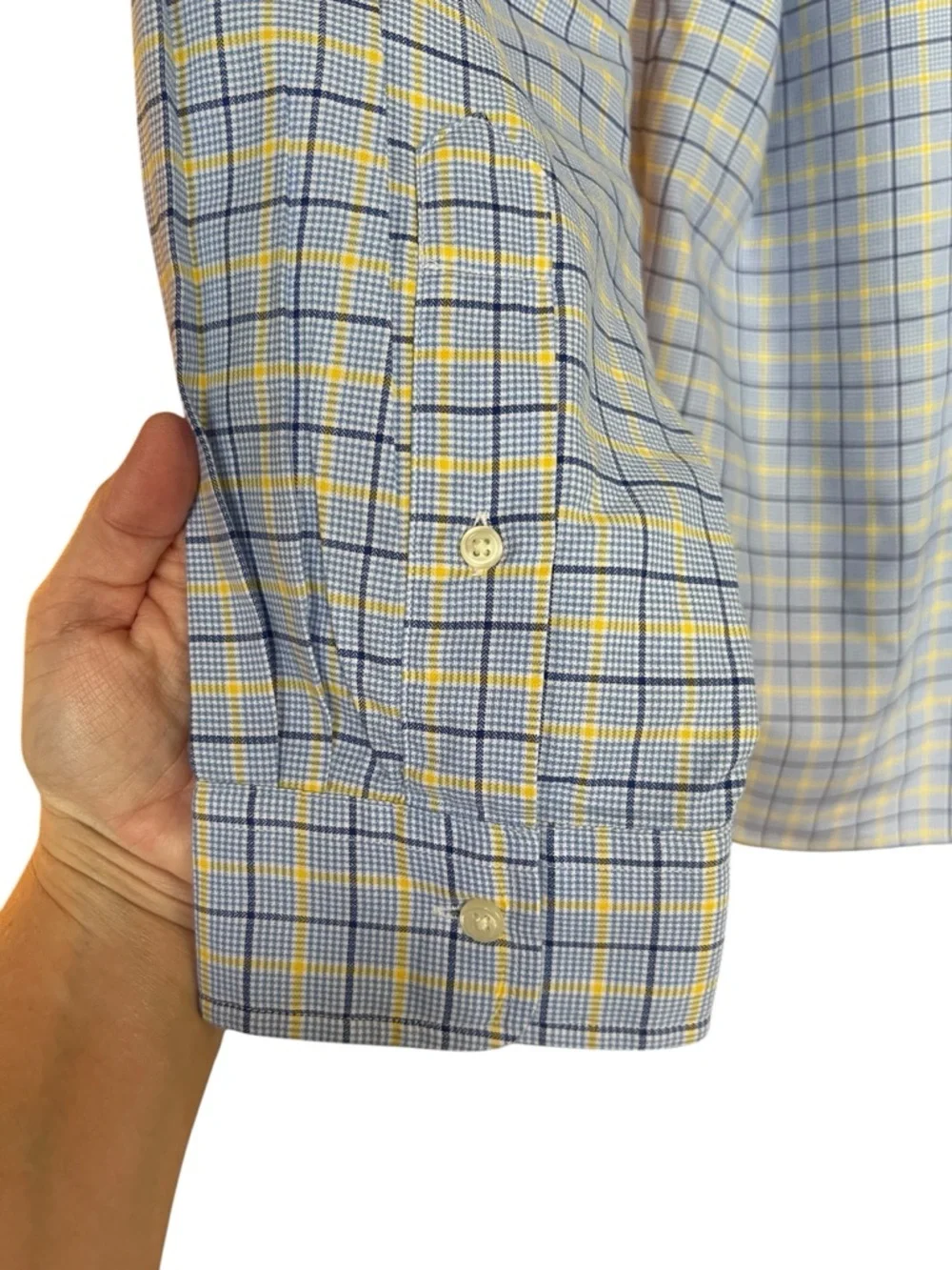 Polo Ralph Lauren Slim Fit Plaid Button Down Shirt Blue Yellow XL